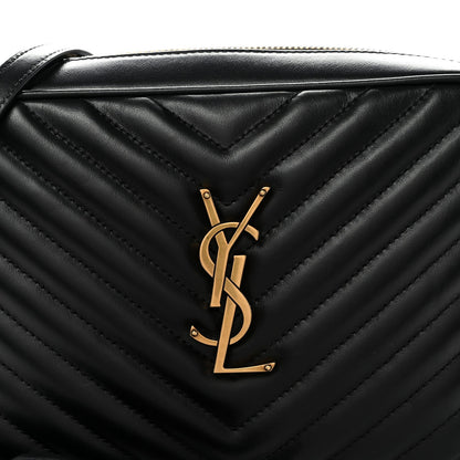 Calfskin Matelasse Monogram Lou Camera Bag Black