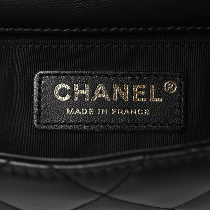Lambskin Quilted Small My Precious Flap Black