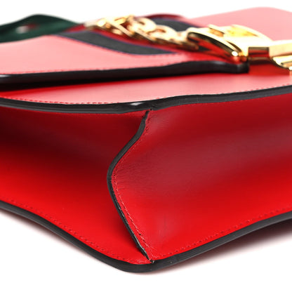 Calfskin Small Sylvie Shoulder Bag Hibiscus Red