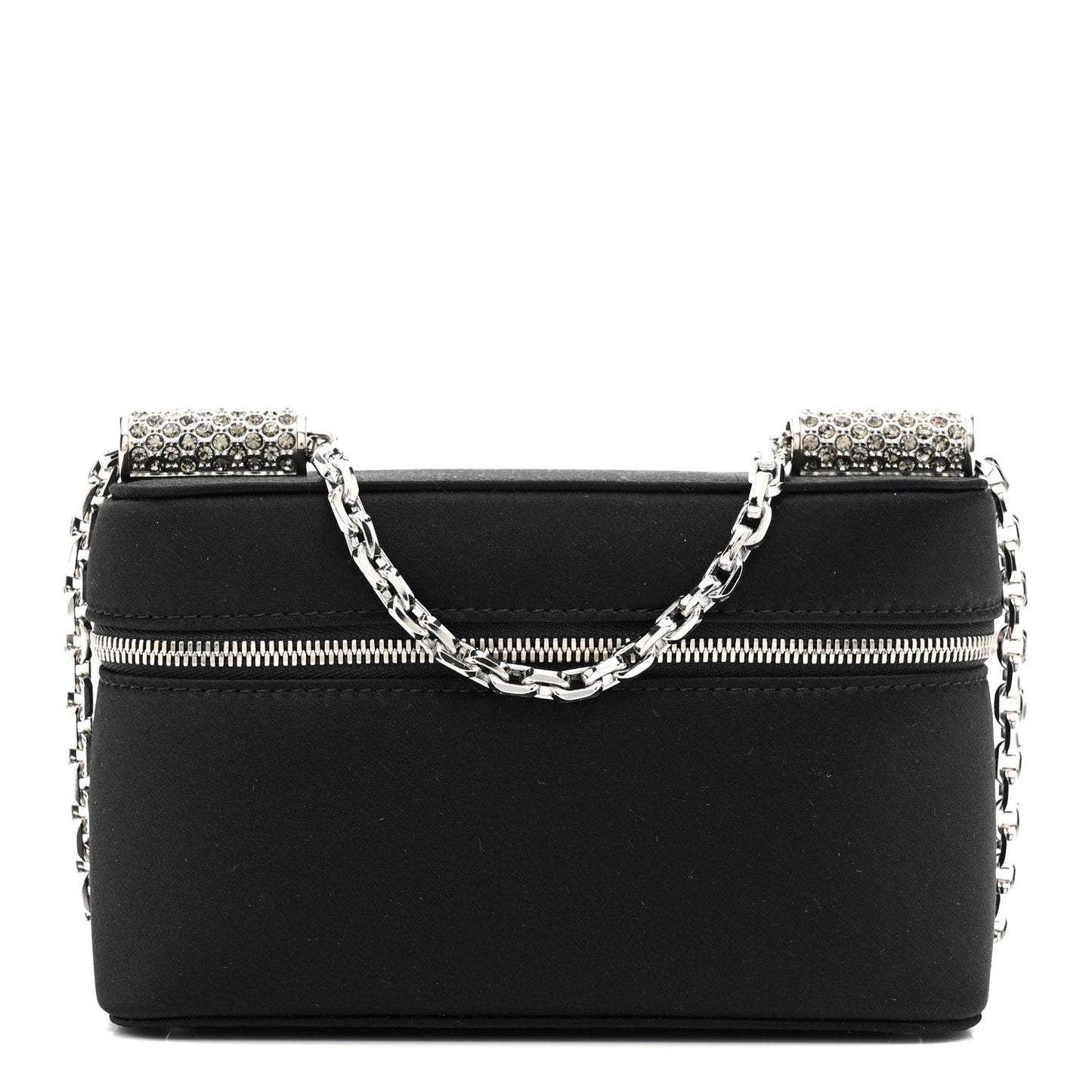 Satin Crystal Pave Medium Sicily Tubes Black