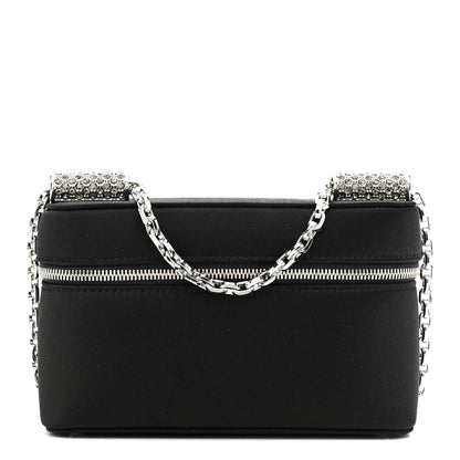Satin Crystal Pave Medium Sicily Tubes Black