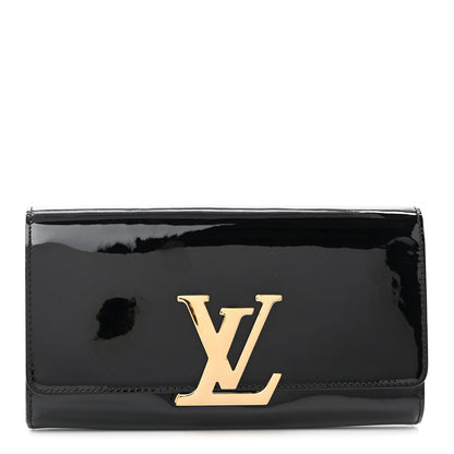 Patent Louise Clutch Black