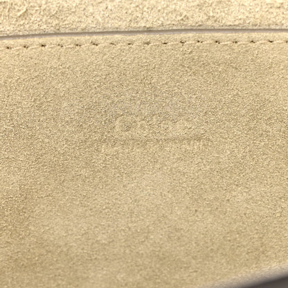 Suede Calfskin Small Faye Shoulder Bag Motty Grey