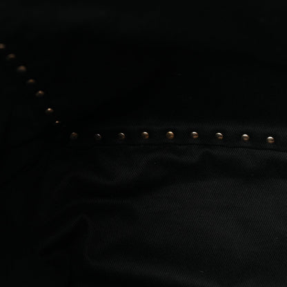 Calf Hair Feather Medium Rockstud Tote Brown