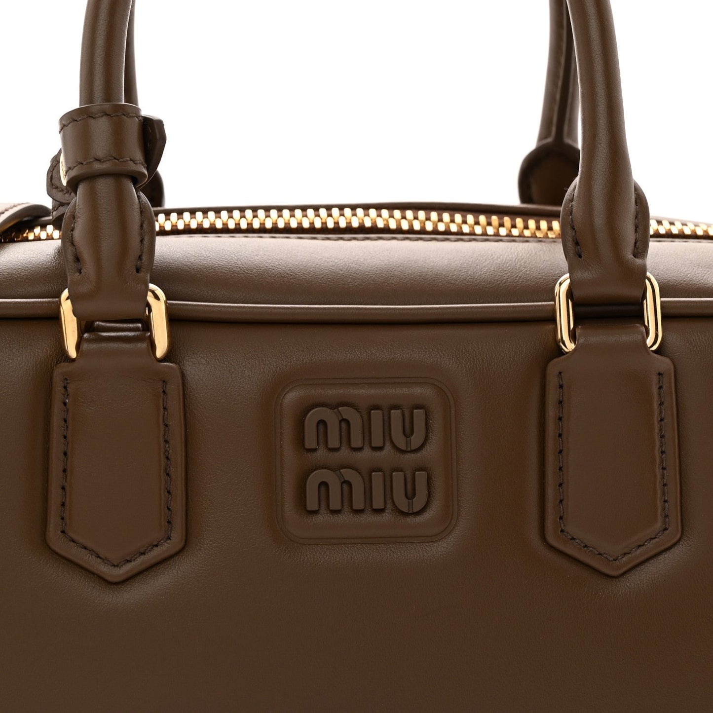 Calfskin Large Arcadie Top Handle Bag Tundra