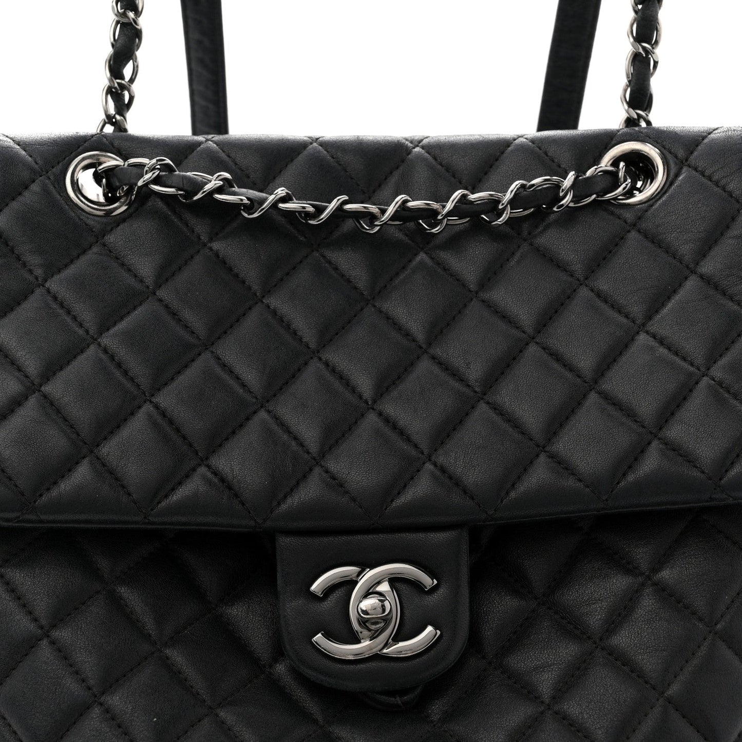 Calfskin Quilted Small Urban Spirit Backpack Black