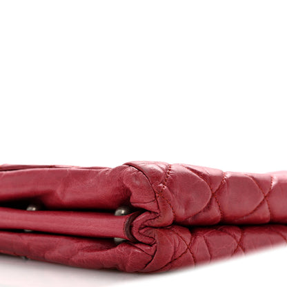 Glazed Calfskin Quilted Soft Boy Flap Red