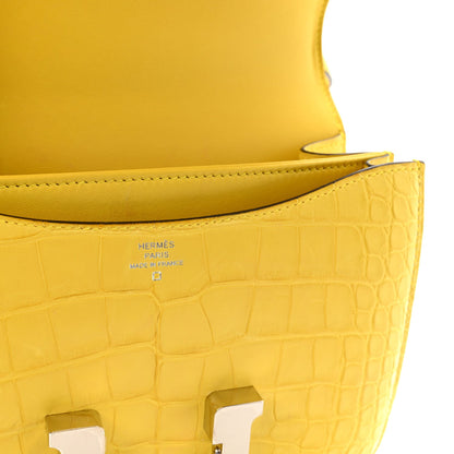 Matte Alligator Constance 18 Mimosa