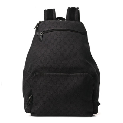 Denim Monogram Medium Backpack Black