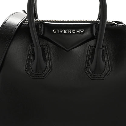Shiny Lord Calfskin Mini Antigona Black