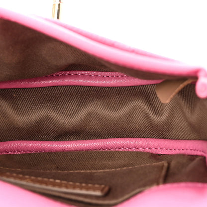 Goatskin Stitched Casual Trip Messenger Flap Pink
