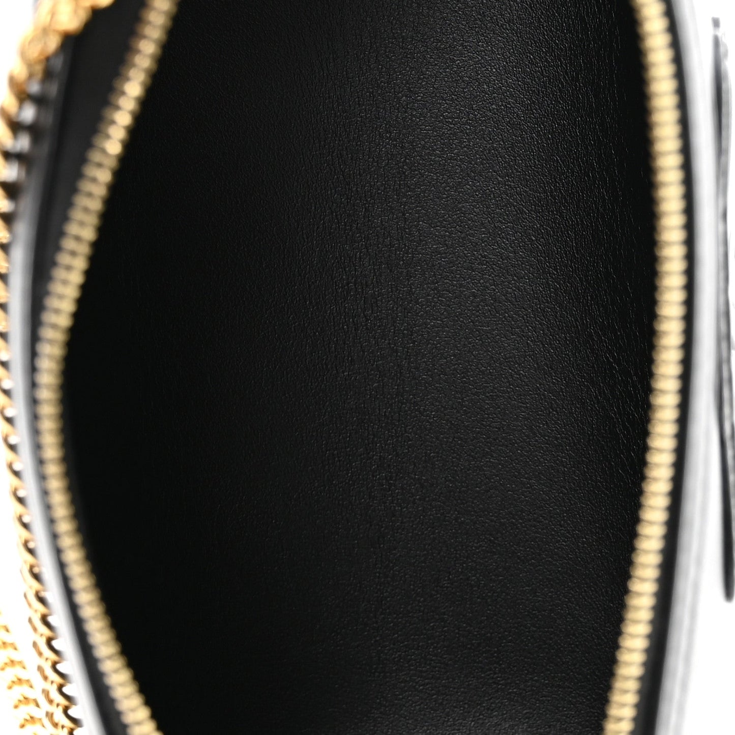 Smooth Calfskin Cuir Triomphe Clutch on Chain Black