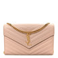 Grain De Poudre Matelasse Chevron Monogram Chain Wallet Pale Pink