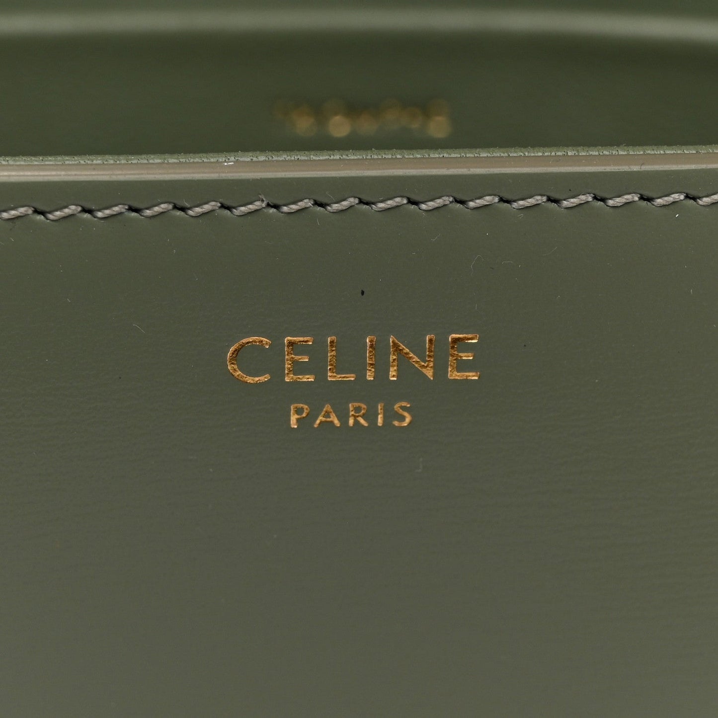 Shiny Calfskin Triomphe Shoulder Bag Celadon