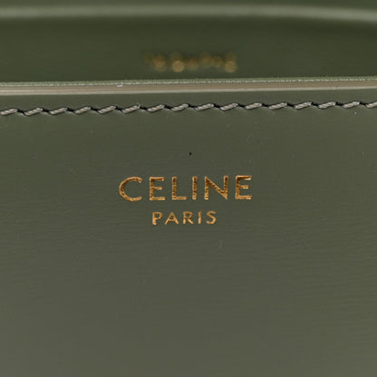 Shiny Calfskin Triomphe Shoulder Bag Celadon