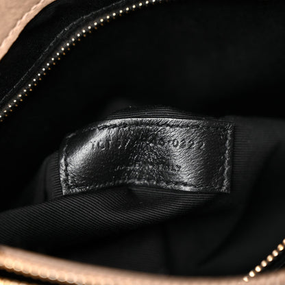 Calfskin Y Quilted Monogram Medium Loulou Chain Satchel Dark Beige