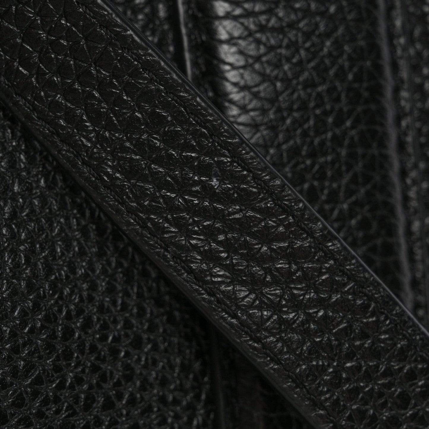 Grained Calfskin Small The Tote Bag Black