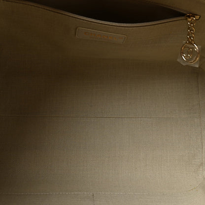 Mixed Fibers Small Deauville Tote Beige