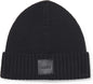 Hugo Boss Men's Flavio Ribbed Beanie, Black One Size Black