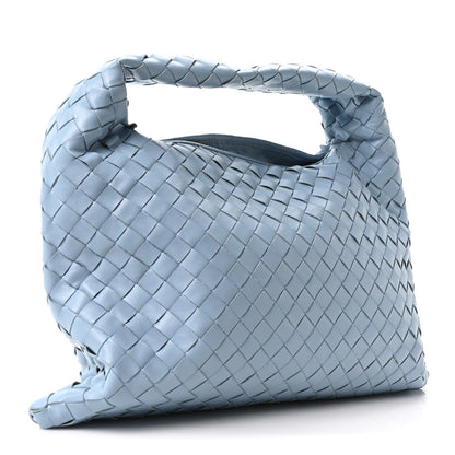 Calfskin Intrecciato Small Hop Ice