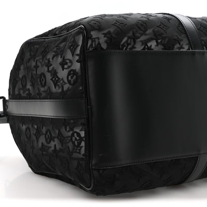 Monogram See Through Keepall Bandouliere 50 Black