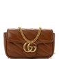 Azalea Calfskin Matelasse Diagonal Super Mini GG Marmont Shoulder Bag Cuir