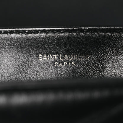 Calfskin Y Quilted Monogram Monochrome Toy Loulou Crossbody Bag Black