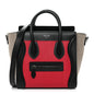 Bullhide Calfskin Nubuck Nano Tri-Color Luggage Bright Red