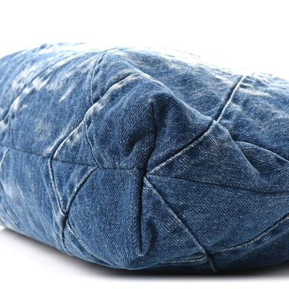 Denim Quilted Chanel 22 Blue