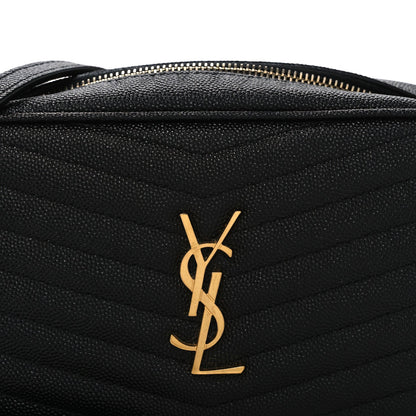 Grain De Poudre Matelasse Monogram Mini Lou Camera Bag Black