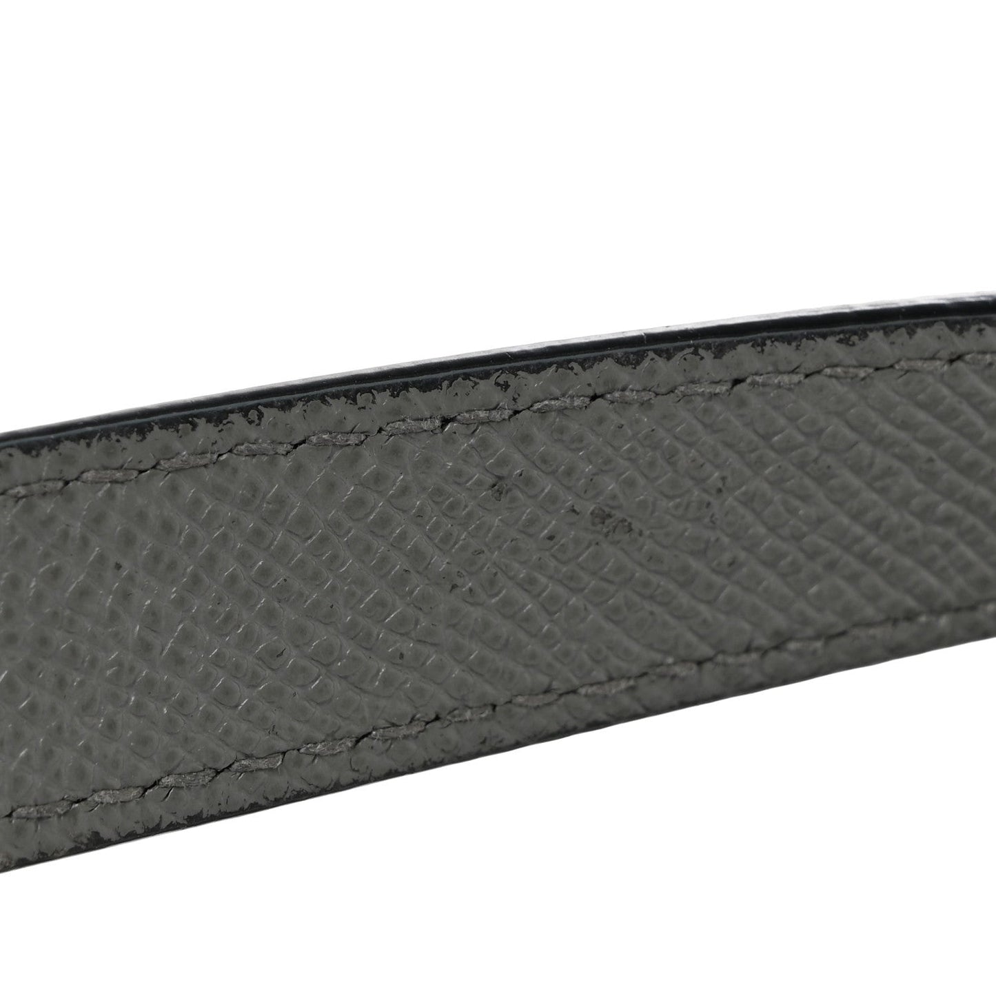 Grained Calfskin Saddle Bag Grey