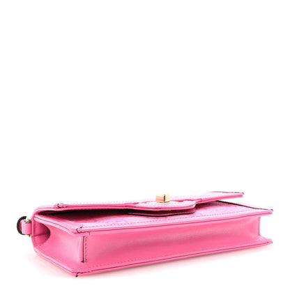 GG Monogram Scratch Lux Calfskin Mini Luce Shoulder Bag Rose Dark Blossom