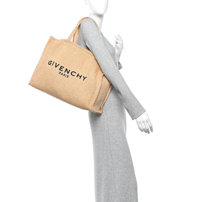 Raffia Large G Shopping Tote Natural