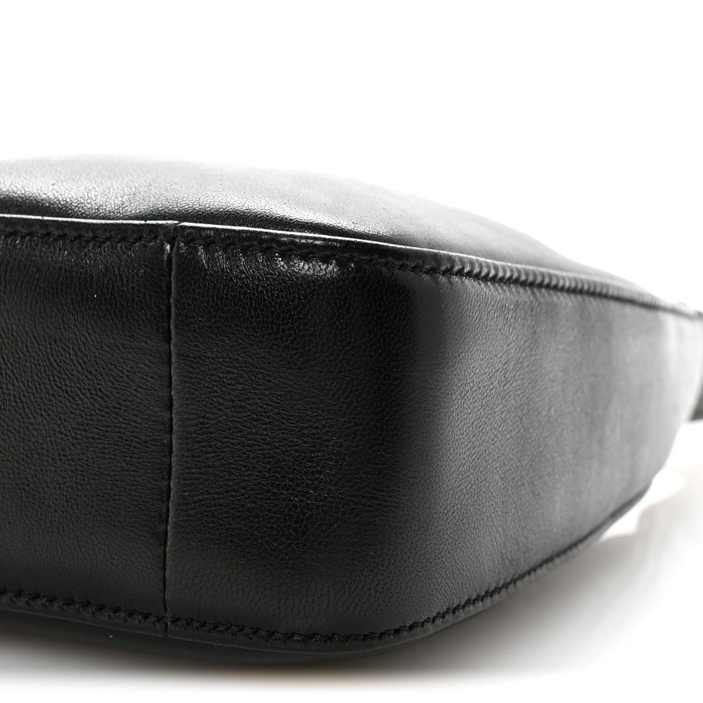 Plunged Lambskin Calypso Mini Hobo Black