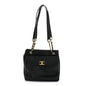 Caviar CC Flap Shoulder Bag Black