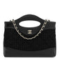 Tweed Calfskin Quilted Nano 31 Shopping Bag Black