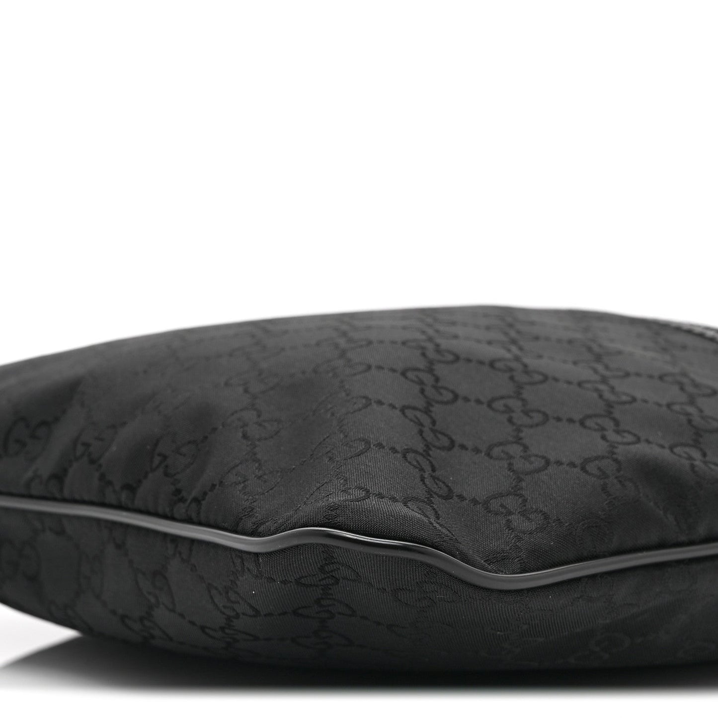 Nylon Monogram Small Flat Messenger Bag Black