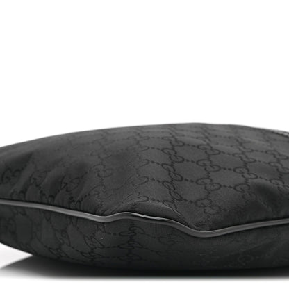Nylon Monogram Small Flat Messenger Bag Black