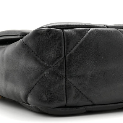 Goatskin Quilted Medium Chanel 19 Flap Black
