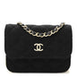Jersey Quilted Micro Mini Flap Black