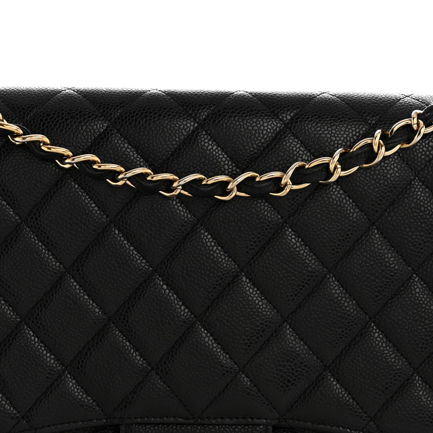 Caviar Maxi Single Flap Black
