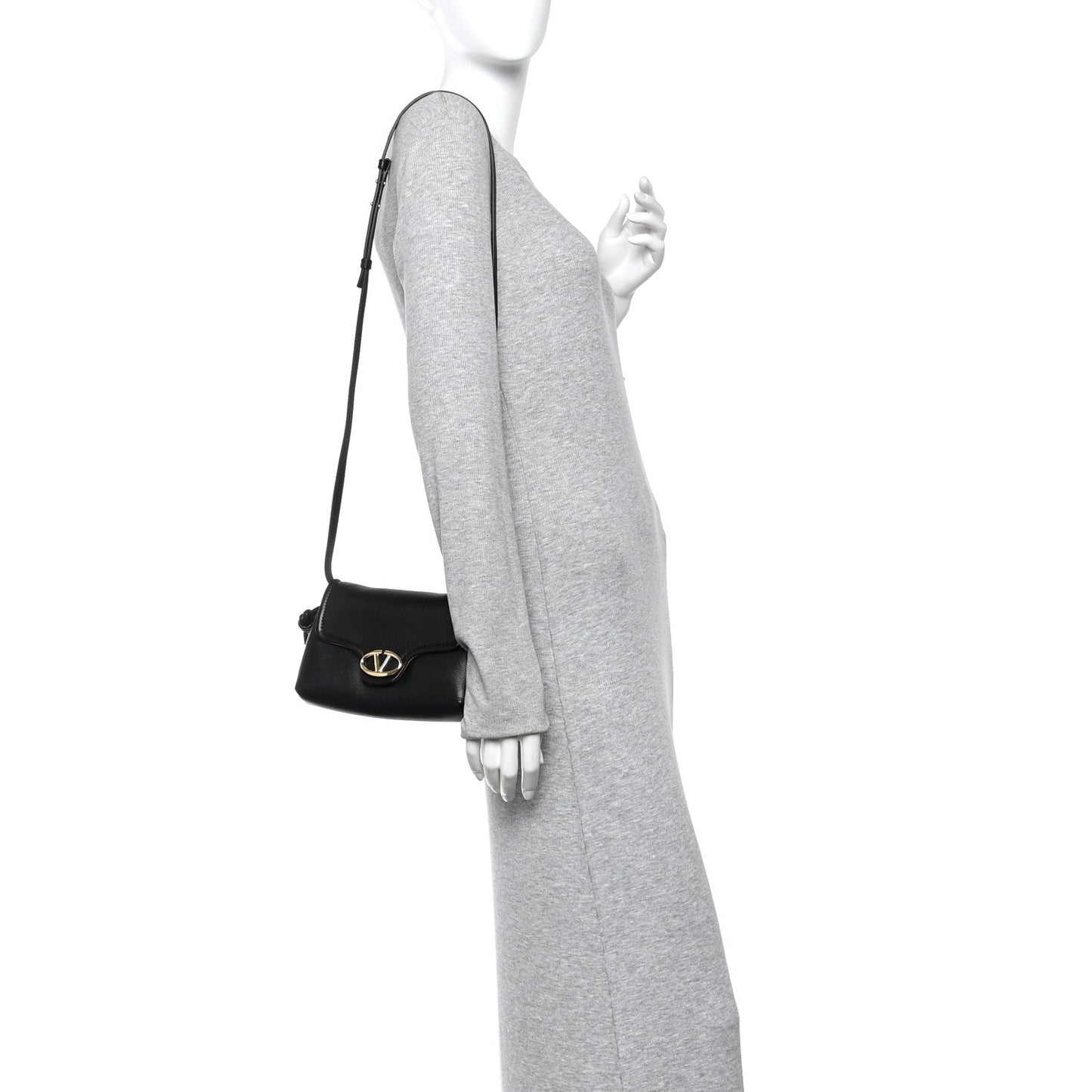 Lambskin Vlogo Mini Crossbody Bag Black