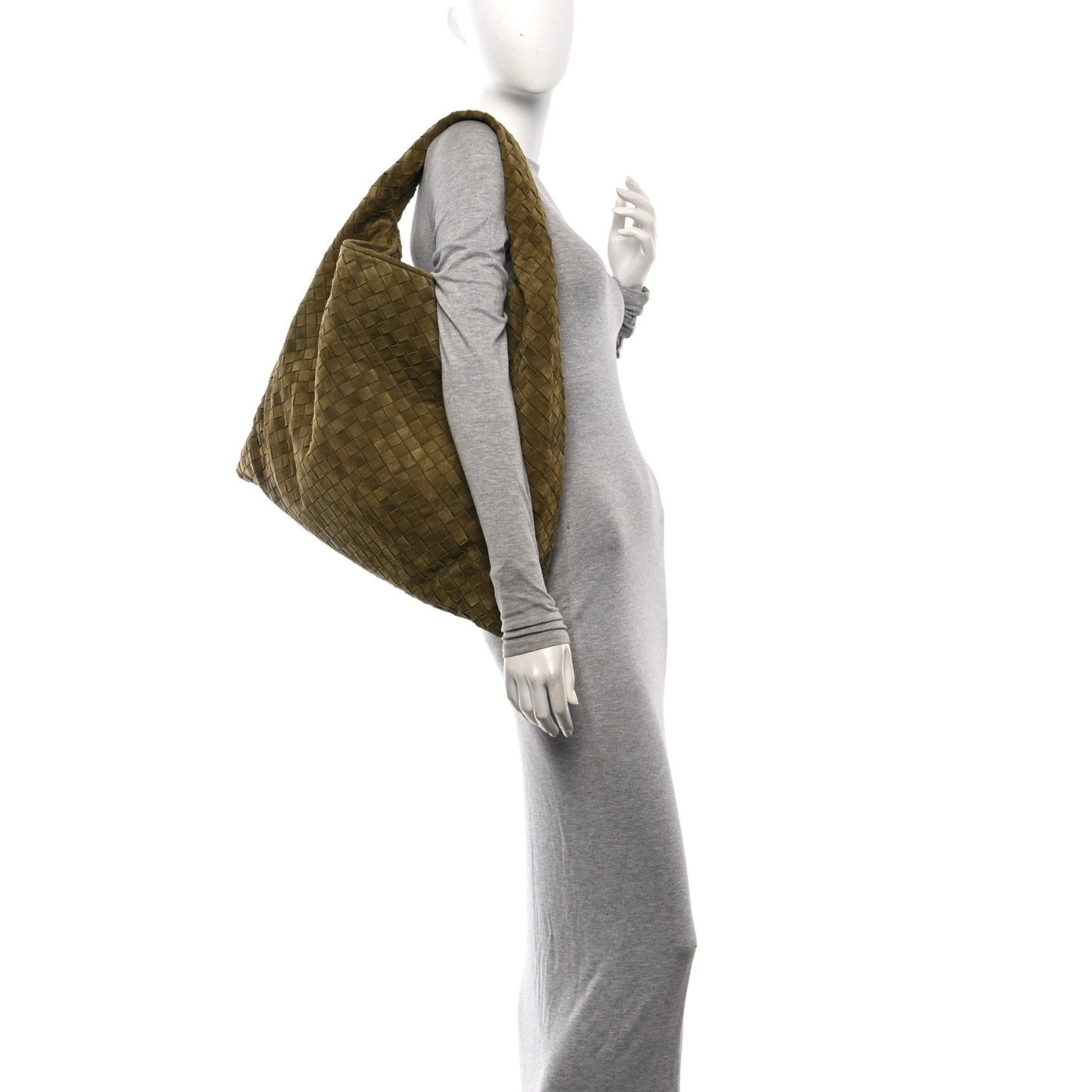 Suede Intrecciato Large Hop Mud