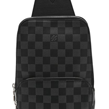 Damier Graphite Avenue Sling Bag Onyx Silver