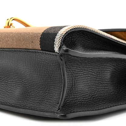 Derby Calfskin House Check Small Macken Crossbody Bag Black