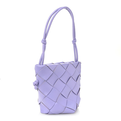 Nappa Maxi Intrecciato Clasp Bucket Bag Wisteria
