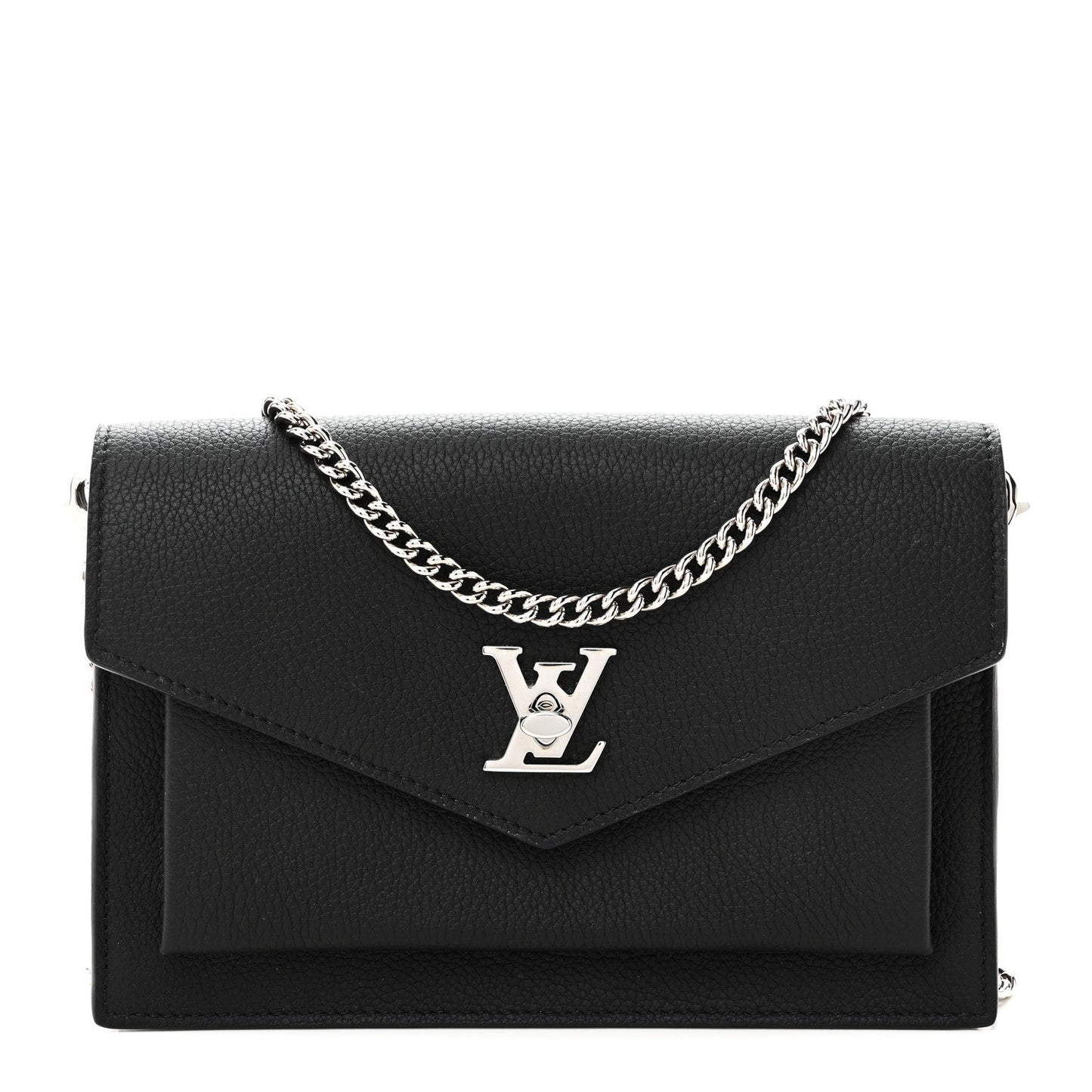 Soft Calfskin My Lockme Chain Pochette Black