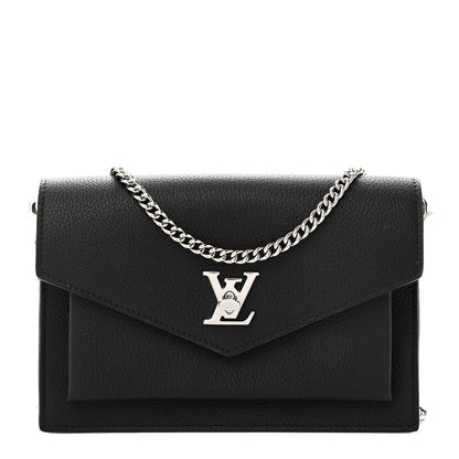Soft Calfskin My Lockme Chain Pochette Black