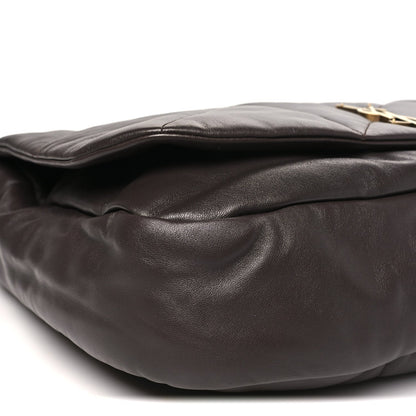 Lambskin Matelasse Monogram Large Jamie 4.3 Dark Sweet Chocolate