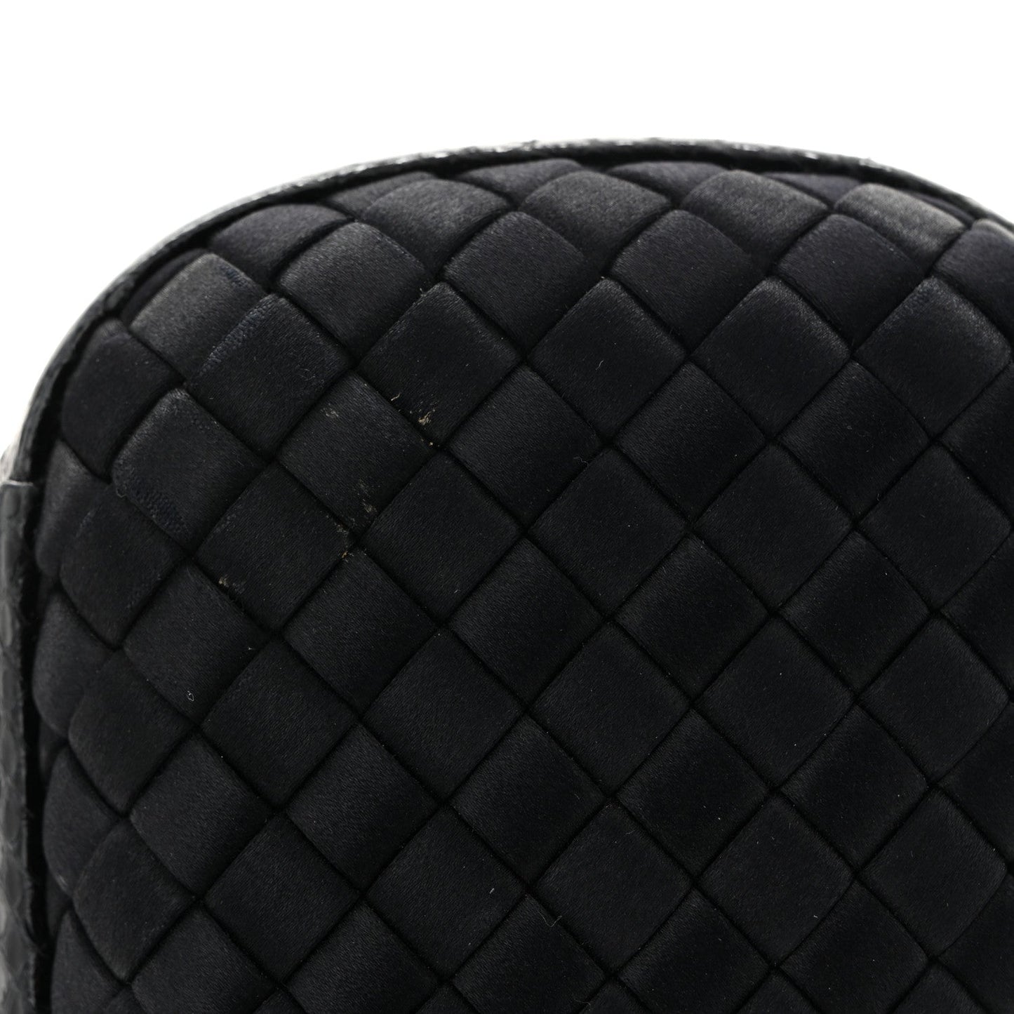 Satin Ayers Intreccio Impero Stretch Knot Clutch Black